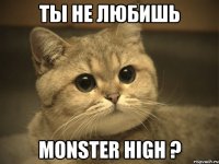 Ты не любишь Monster High ?