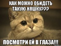 Как можно обидеть такую няшку??? ПОСМОТРИ ЕЙ В ГЛАЗА!!!