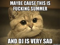 MAYBE CAUSE THIS IS FUCKING SUMMER AND DJ IS VERY SAD