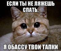 Если ты не ляжешь спать, Я обассу твои тапки