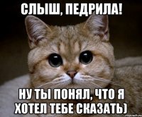 Слыш, педрила! Ну ты понял, что я хотел тебе сказать)