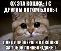 ох эта кошка:-( с другим котом блин:-( пойду проверю и в окошко за тобой понаблюдаю:-)