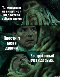 Ты мне даже не писал, но я ждала тебя всё это время Прости, у меня другая. Бесхребетный кусок дерьма..