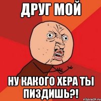 друг мой ну какого хера ты пиздишь?!