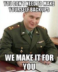 you don't need to make yourself backups we make it for you