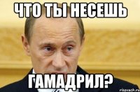 Что ты несешь гамадрил?