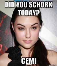 Did you schork today? Cemi