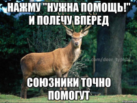 Нажму "Нужна помощь!" и полечу вперед союзники точно помогут