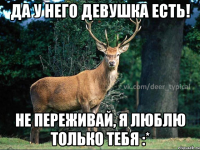 Да у него девушка есть! Не переживай, я люблю только тебя :*
