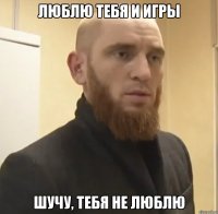 люблю тебя и игры шучу, тебя не люблю