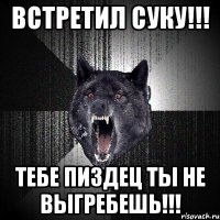 Встретил суку!!! тебе ПИЗДЕЦ ты не выгребешь!!!