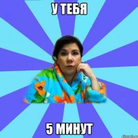 у тебя 5 минут