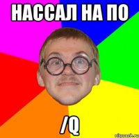 Нассал на ПО /q