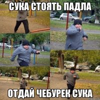 СУКА СТОЯТЬ ПАДЛА ОТДАЙ ЧЕБУРЕК СУКА