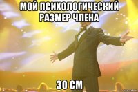 Мой психологический размер члена 30 см