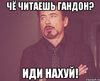 чё читаешь гандон? иди нахуй!