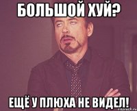 большой хуй? Ещё у плюха не видел!