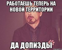 Работаешь теперь на новой территории Да допизды