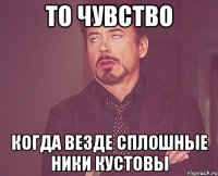 ТО ЧУВСТВО КОГДА ВЕЗДЕ СПЛОШНЫЕ НИКИ КУСТОВЫ