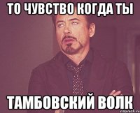 то чувство когда ты Тамбовский волк