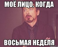 Моё лицо, когда восьмая неделя