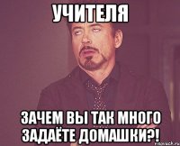 Учителя Зачем вы так много задаёте домашки?!