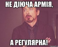 Не діюча армія, а регулярна!