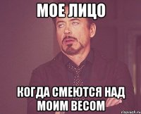 Мое лицо Когда смеются над моим весом