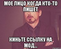 МОЕ ЛИЦО КОГДА КТО-ТО ПИШЕТ КИНЬТЕ ССЫЛКУ НА МОД...