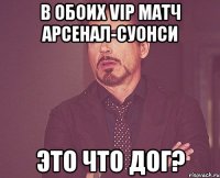 В обоих vip матч Арсенал-Суонси Это что дог?