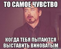 то самое чувство когда тебя пытаются выставить виноватым