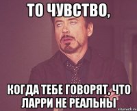 то чувство, когда тебе говорят, что ларри не реальны