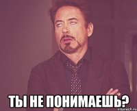  ты не понимаешь?