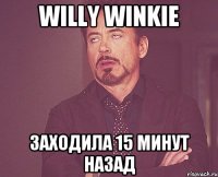 Willy Winkie Заходила 15 минут назад