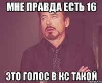 Мне правда есть 16 это голос в кс такой