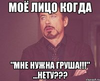 Моё лицо когда "Мне нужна груша!!!" ...нету???