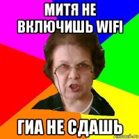 митя не включишь Wifi гиа не сдашь