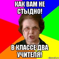 Как вам не стыдно! В классе два учителя!