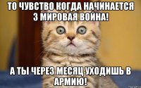 ТО ЧУВСТВО КОГДА НАЧИНАЕТСЯ 3 МИРОВАЯ ВОЙНА! А ТЫ ЧЕРЕЗ МЕСЯЦ УХОДИШЬ В АРМИЮ!