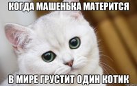 Когда Машенька матерится в мире грустит один котик