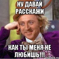 ну давай расскажи как ты меня не любишь!!!