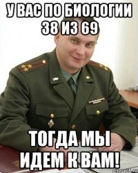 У вас по биологии 38 из 69 Тогда мы идем к вам!