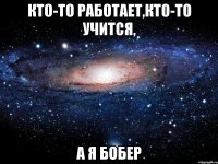 кто-то работает,кто-то учится, а я Бобер