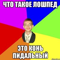 что такое лошпед это конь пидальный