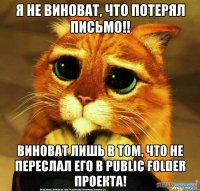 Я не виноват, что потерял письмо!! Виноват лишь в том, что не переслал его в Public Folder проекта!