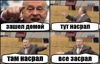 зашел домой тут насрал там насрал все засрал