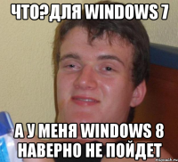 ЧТО?ДЛЯ WINDOWS 7 А У меня WINDOWS 8 наверно не пойдет