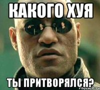 КАКОГО ХУЯ ТЫ ПРИТВОРЯЛСЯ?