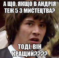 А що, якщо в Андрія теж 5 з мистецтва? Тоді, він кращий????