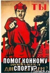  помог конному спорту?